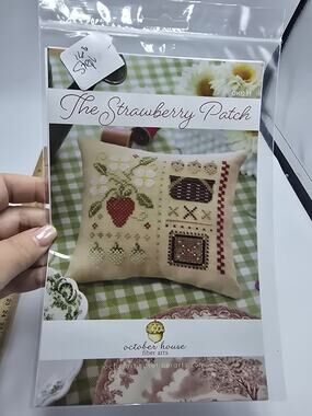 Strawberry Faire Cross Stitch Pattern by October House Fiber Arts